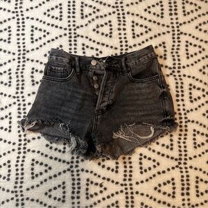 Pacsun Black High-Waisted Denim Shorts
